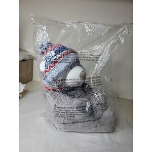 St. Jude Hospital Gray Teddy Bear Plush 18" w/ Winter Hat Scarf New Stuffed Toy